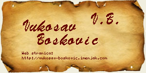 Vukosav Bošković vizit kartica
